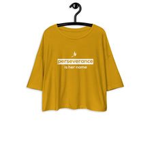 Load image into Gallery viewer, Perseverance is Her Name-Box Logo-Loose Crop Top/Golden
