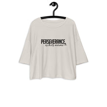 Load image into Gallery viewer, Perseverance is Her Name-Script-Loose Crop Top/Vintage White
