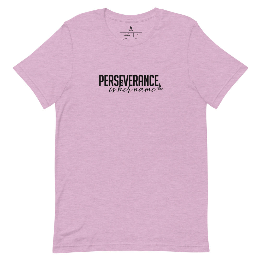 Perseverance is Her Name-Script-Tee/ Lilac/Black Logo