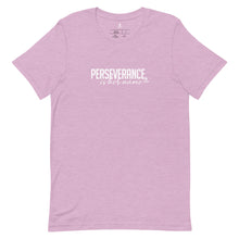 Load image into Gallery viewer, Perseverance is Her Name-Script- Tee/Lilac/White Logo
