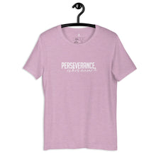 Load image into Gallery viewer, Perseverance is Her Name-Script- Tee/Lilac/White Logo
